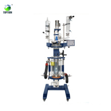 Double Layer Glass Jacketed Agitated Reactor With 50l Reaction Vessel